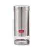 Silver Stainless Steel 1000 ml Transparent See Through Storage Container (Set of 6 )
