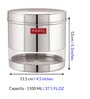 Silver Stainless Steel 1100 ml Mouth See Through Storage Container (Set of 2 )