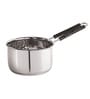 Silver Stainless Steel 18 cm Induction and Gas Compatible Sauce Pan with Wire Handle