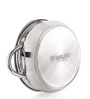 Silver Stainless Steel 2 ltr Induction & Gas Compatible Sandwich Bottom Handis with Glass Lid