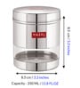Silver Stainless Steel 350 ml Mouth See Through Storage Container (Set of 2 )