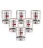 Silver Stainless Steel 350 ml Mouth See Through Storage Container (Set of 6 )