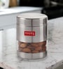 Silver Stainless Steel 400 ml Finish See Through Storage Container (Set of 2 )