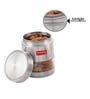 Silver Stainless Steel 400 ml Finish See Through Storage Container (Set of 2 )