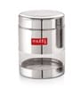 Silver Stainless Steel 400 ml Glossy See Through Storage Container (Set of 6 )