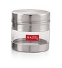Silver Stainless Steel 500 ml Mouth See Through Storage Container (Set of 6 )