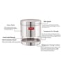 Silver Stainless Steel 700 ml Mouth See Through Storage Container (Set of 6 )