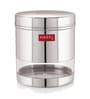 Silver Stainless Steel 700 ml Mouth See Through Storage Container (Set of 6 )