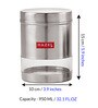Silver Stainless Steel 950 ml Mouth See Through Storage Container (Set of 2 )