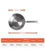 Trivantage 7.9 Inch Nickel Free Silver Stainless Steel Frying Pan