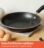 Merlot 8 Inch Non- Stick Maroon Aluminium Frying Pan