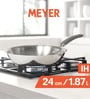Trivantage 9.4 Inch Nickel Free Silver Stainless Steel Frying Pan