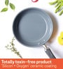 Anzen 9.4 Inch Ceramic Coated Grey Aluminium Frying Pan
