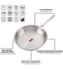 Dreamer 16.7 Inch Silver Stainless Steel Frying Pan with Lid