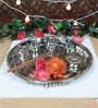 Silver Stainless Steel Gungroo Pooja Thaali