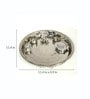 Silver Stainless Steel Gungroo Pooja Thaali