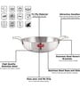 Tenacity 2 Ltrs Induction Friendly Silver Stainless Steel Kadhai