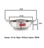 Sal 3.1 Ltrs Induction Friendly Silver Aluminium Kadhai