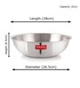 Kale 3 Ltrs Induction Friendly Silver Stainless Steel Kadhai Kale 3 Ltrs Induction Friendly Silver Stainless Steel Kadhai