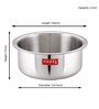 Parity 1 Ltr Induction Friendly Silver Stainless Steel Cooking Pot