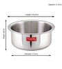 Selkie 1.5 Ltrs Induction Friendly Silver Stainless Steel Cooking Pot
