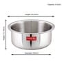 Silver Stainless Steel Induction Base 4.6 Ltrs Cooking Pot