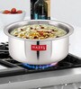 Silver Stainless Steel Induction Base 4.6 Ltrs Cooking Pot
