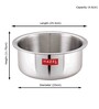 Silver Stainless Steel Induction Base 4.6 Ltrs Cooking Pot