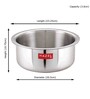 Greta 3.6 Ltrs Induction Friendly Silver Stainless Steel Cooking Pot with Lid