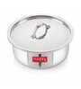 Silver Stainless Steel Induction Base 4.6 Ltrs Cooking Pot