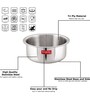 Greta 3.6 Ltrs Induction Friendly Silver Stainless Steel Cooking Pot with Lid