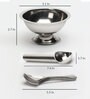 300 ML Stainless Steel Dessert Bowls Set of 6
