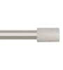 Silver Stainless Steel Solid (144 Inches) Curtain Rod with Accessories
