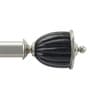 Silver Stainless Steel Solid (144 Inches) Curtain Rod with Accessories