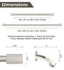 Silver Stainless Steel Solid (144 Inches) Curtain Rod with Accessories