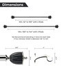 Silver Stainless Steel Solid (144 Inches) Curtain Rod with Accessories