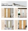 Silver Stainless Steel Solid (144 Inches) Curtain Rod with Accessories