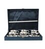 Silver Steel Saucer & Cup Set of 12