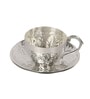 Silver Steel Saucer & Cup Set of 12