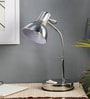 Silver Shade Study Lamp With Steel Base