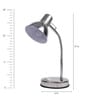 Silver Shade Study Lamp With Steel Base