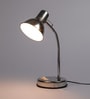 Silver Shade Study Lamp With Steel Base