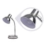 Silver Shade Study Lamp With Steel Base