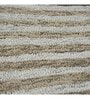 Silver Stripes Wool And Viscose 8X8 Hand-Tufted Carpet