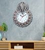 Silver Synthetic Plastic Wall Clock