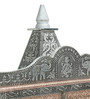 Silver Wood & Aluminium Wall Mounted Mandir Without Door