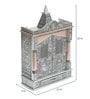 Silver Wood & Aluminium Wall Mounted Mandir Without Door