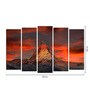 Red Wood Multiple Frames Beautiful Mountain Art Panels