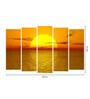 Silver Wood Multiple Frames Beautiful Sunrise Over Ocean Art Panels