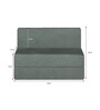 Silvia 7 Inch PU Foam (72x30) In Grey Colour Single Size Sofa Cum Foldable Mattress
